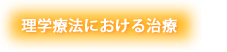 理学療法における治療
